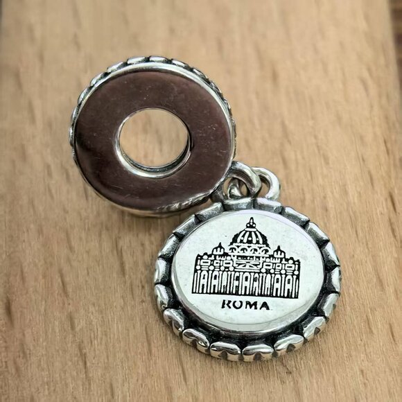 Pandora St. Peters Basilica DI San PIETRO ROMA Charm, S925 Silver Bracelets - Picture 3 of 4